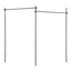 Artiss Room Divider Curtain Rod Extendable Black