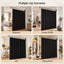 Artiss Room Divider Wall Mounted Hanging Curtain Partition Screen Black 200x220cm