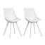 Artiss Set of 2 Lylette Dining Chairs Cafe Chairs PU Leather Padded Seat White