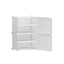 Artiss Shoe Cabinet DIY Shoe Box White Storage Cube Portable Organiser Stand