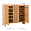 Artiss Shoe Cabinet Versatile Door 24 Pairs Shoe Storage Cupboard Bamboo