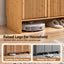 Artiss Shoe Cabinet Versatile Door 24 Pairs Shoe Storage Cupboard Bamboo