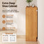 Artiss Shoe Cabinet Versatile Door 24 Pairs Shoe Storage Cupboard Bamboo