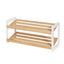 Artiss Shoe Rack 2 Tier 6 Pairs White Kara