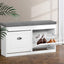 Artiss Shoe Rack Cabinet Bench 8 Pairs White