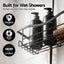 Artiss Shower Caddy Hanging Bathroom Organiser Over Head Black