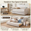 Artiss Single Daybed Velvet Trundle Bed Frame Tufted Guest Bed