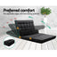 Artiss Sofa Bed Adjustable Floor Chair & TV Unit 120cm Entertainment Cabinet Set