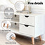 Artiss Sofa Bed Adjustable Floor Chair & TV Unit 120cm Entertainment Cabinet Set