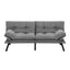 Artiss Sofa Bed Convertible 3 Seater Couch Recliner Lounge Chair Fabric Grey