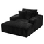 Artiss Sofa Bed Lounge Chair Sleeper Couch Chaise Single Seater Faux Fur Black