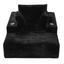 Artiss Sofa Bed Lounge Chair Sleeper Couch Chaise Single Seater Faux Fur Black