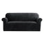Artiss Sofa Cover Couch Covers 3 Seater Velvet Black