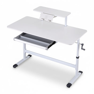 Artiss Standing Desk Height Adjustable Workstation Computer Desks Study 120CM White