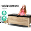 Artiss Storage Ottoman Blanket Box Leather Bench Foot Stool Chest Toy Oak Couch