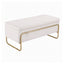 Artiss Storage Ottoman Boucle Padded Seat Footrest Hidden Storage Cream White