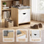 Artiss Storage Ottoman with Drawer 100kg Capacity Footrest Cushion Oak