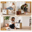 Artiss Storage Ottoman with Drawer 100kg Capacity Footrest Cushion Oak