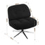 Artiss Swivel Chair Nursing Armchair Lounge Corduroy Steel Star Base Black