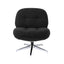 Artiss Swivel Chair Nursing Armchair Lounge Corduroy Steel Star Base Black