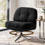 Artiss Swivel Chair Nursing Armchair Lounge Corduroy Steel Star Base Black