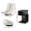 Artiss Swivel Floor Chair and Bedside Table with Charging Station Set