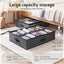 Artiss Under Bed Shoe Storage Containers X4 Box Organiser 12 Pairs Fabric Grey