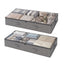 Artiss Under Bed Storage Containers X2 90L Boxes Organiser Clear Top Fabric Grey