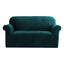 Artiss Velvet Sofa Cover Plush Couch Cover Lounge Slipcover 2 Seater Agate Green