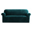 Artiss Velvet Sofa Cover Plush Couch Cover Lounge Slipcover 3 Seater Agate Green