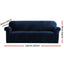Artiss Velvet Sofa Cover Plush Couch Cover Lounge Slipcover 4 Seater Sapphire