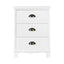 Artiss Vintage Bedside Table Chest Storage Cabinet Nightstand White