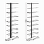 Artiss Wall Mounted Wine Rack Holder Black Metal - Set of 2 (18-Bottle Capacity)