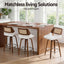 Artiss Wooden Bar Stools Set of 3 Swivel Kitchen Counter Stool Chair 60cm Seat Height