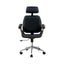 Artiss Wooden Office Chair Leather Seat Black