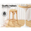 Artiss X2 Bar Stools Wooden Stool Counter Chair Kitchen Barstools Rattan Seat