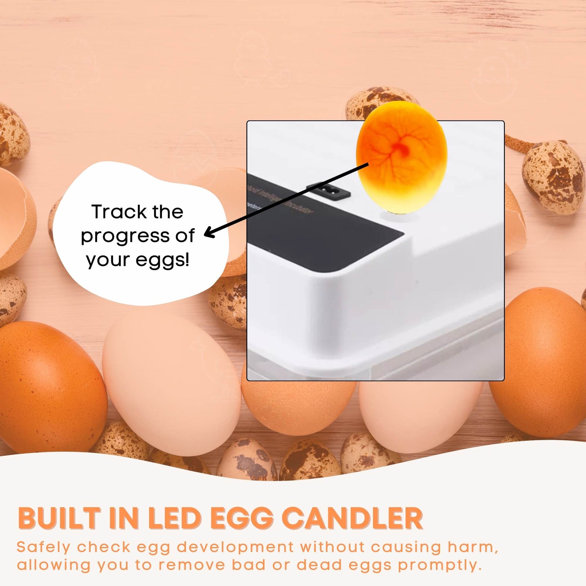 Automatic 130 Egg Incubator - Electric Digital Turning Chicken Quail Duck Hatching