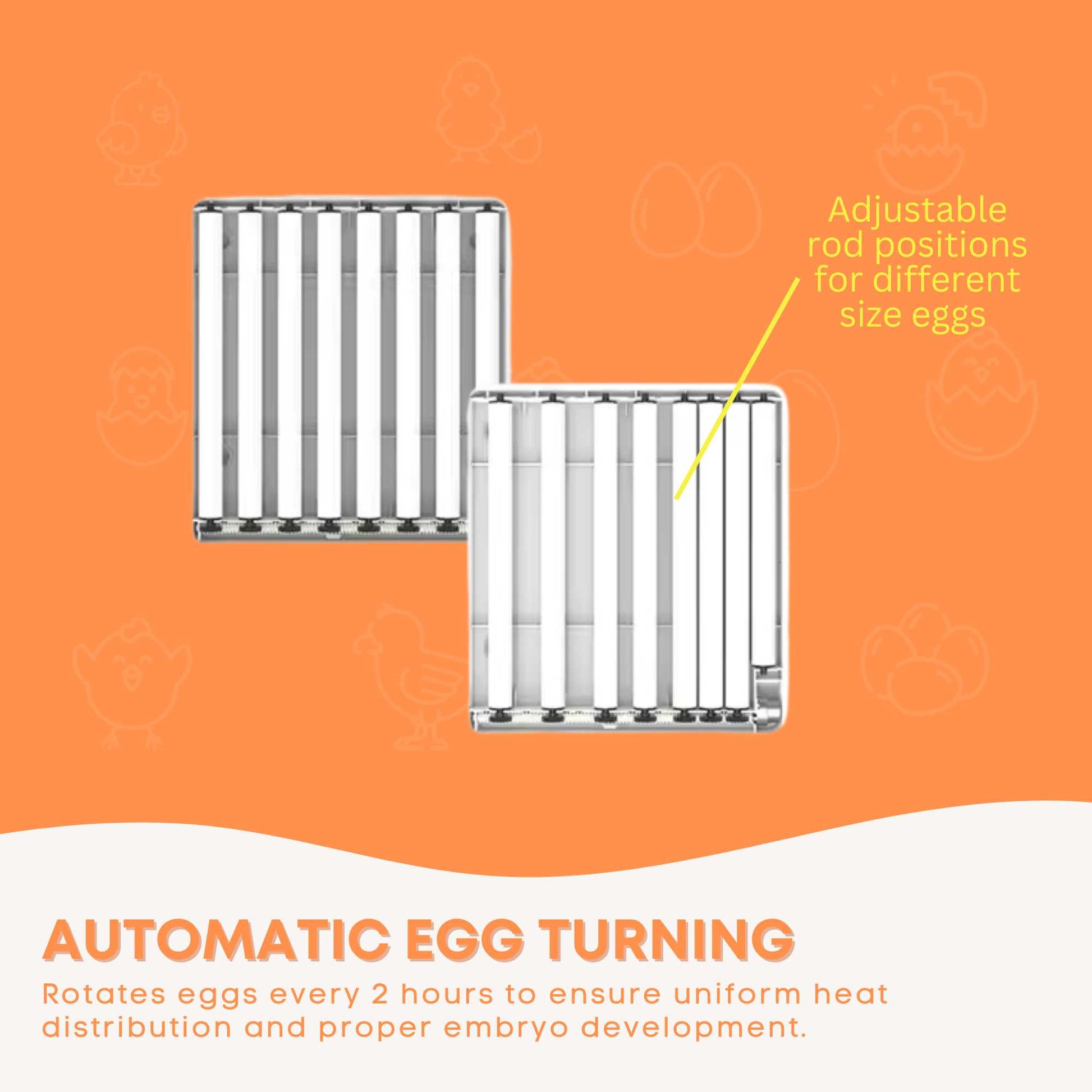 Automatic 70 Egg Incubator - Electric Digital Turning Chicken Quail Duck Hatching