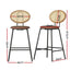 Artiss 4x Bar Stools PU Leather Stools Brown