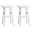 Artiss Set of 2 Beech Wood Bar Stools - White