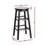 Artiss 4x Bar Stools Round Chairs Wooden Black