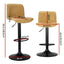 Artiss 2x Bar Stools Kitchen Swivel Bar Stool Gas Lift Chairs Barstools Brown