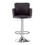 Artiss 1x Leather Bar Stools Swivel Adjustable Gas Lift PU Counter Chairs Brown