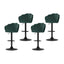 Artiss 4x Bar Stools Gas Lift Velvet Green