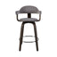 Artiss Set of 2 Bar Stools Wooden Swivel Bar Stool Kitchen Dining Chair - Wood, Chrome and Grey