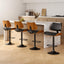 Artiss 4x Bar Stools Kitchen Dining Chairs Gas Lift Stool Wooden Leather Black