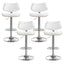Artiss 4x Bar Stools Kitchen Dining Chairs Gas Lift Stool Wooden Leather White