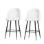 Artiss Set of 2 Bar Stools Kitchen Dining Chair Stool White Chairs Sherpa Boucle