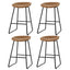 Artiss 4x Bar Stools Kitchen Dining Chairs Counter Stool PU Leather Metal Brown