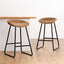 Artiss 4x Bar Stools Kitchen Dining Chairs Counter Stool PU Leather Metal Brown